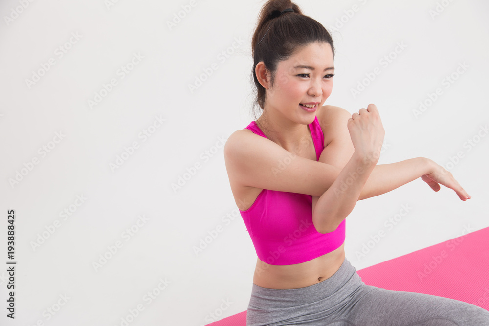 エクササイズ・女性(白バック) エクササイズ・女性(白バック)