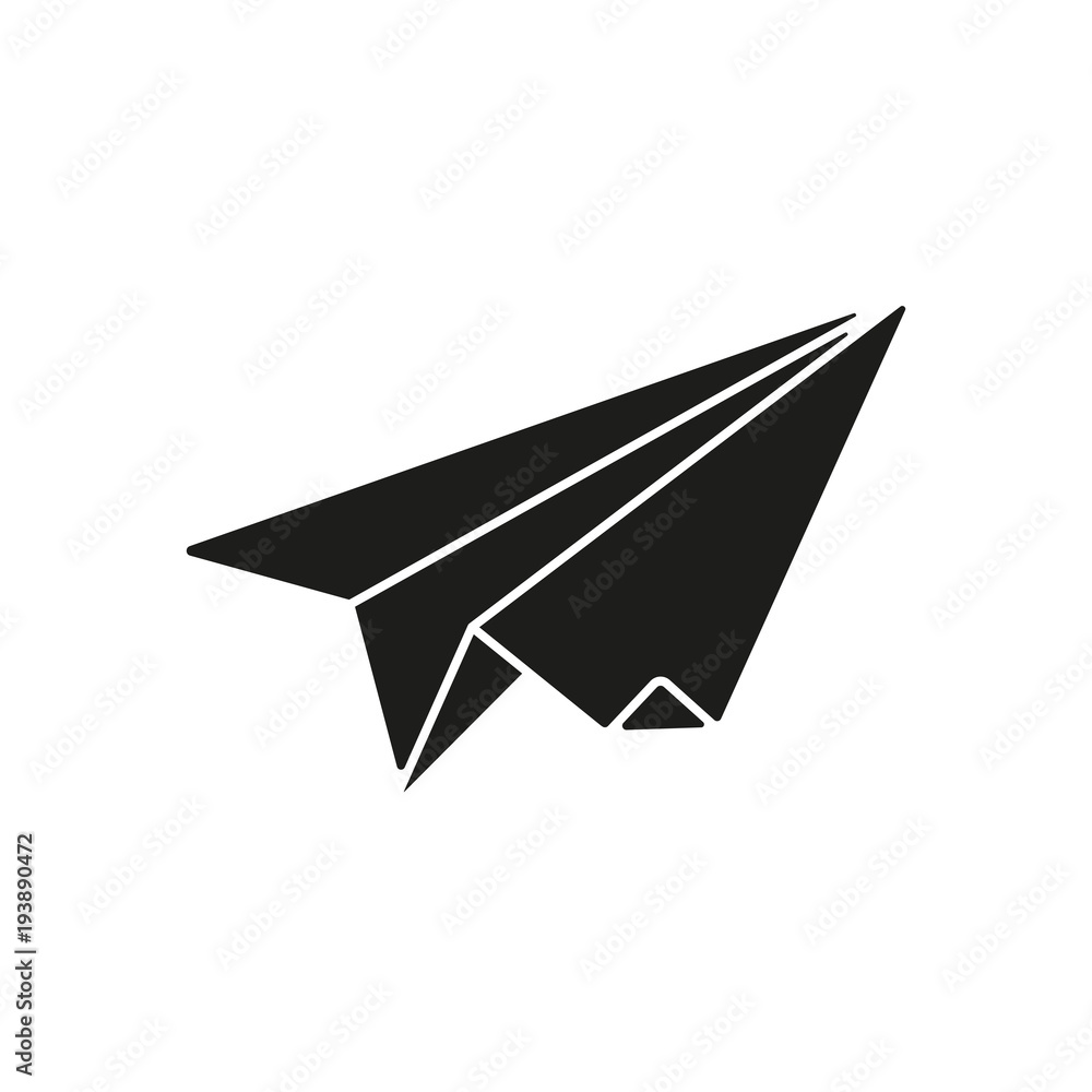 paper plane. origami glider paper plane. origami glider