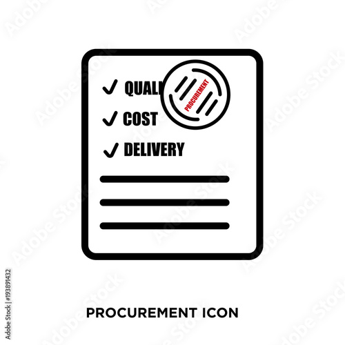 procurement icon vector