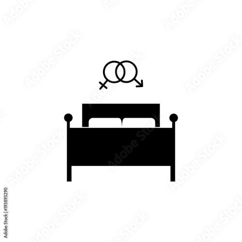 sex in bed icon. Bad habit Elements for mobile concept and web apps. İcon for website design and development, app development. Premium icon