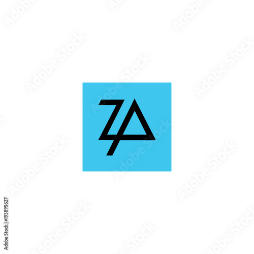 Free Download art of black letter zp with blue background logo vector - GFXLoad