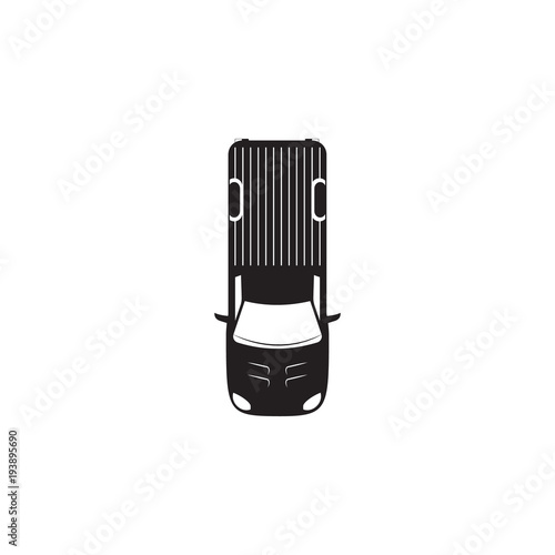pickup icon. Element of transport view from above icon. One of the collections icon for website design and development, app development mobile concept. Premium icon