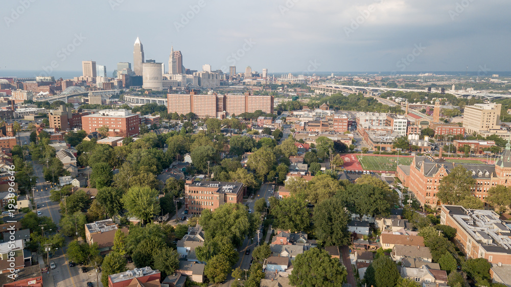 Cleveland from Ohio City - Aerial