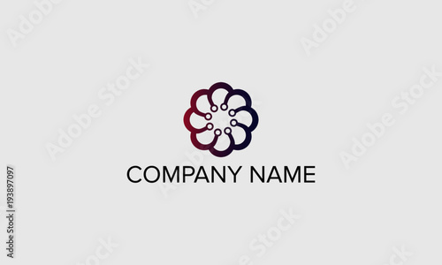 Flower tech logo design