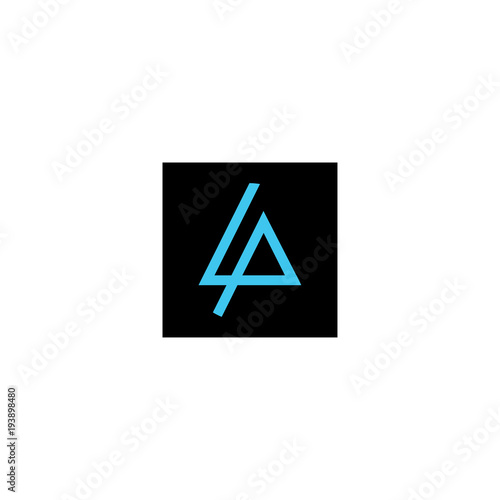 Free Download art of blue letter lp with black background logo vector - GFXLoad