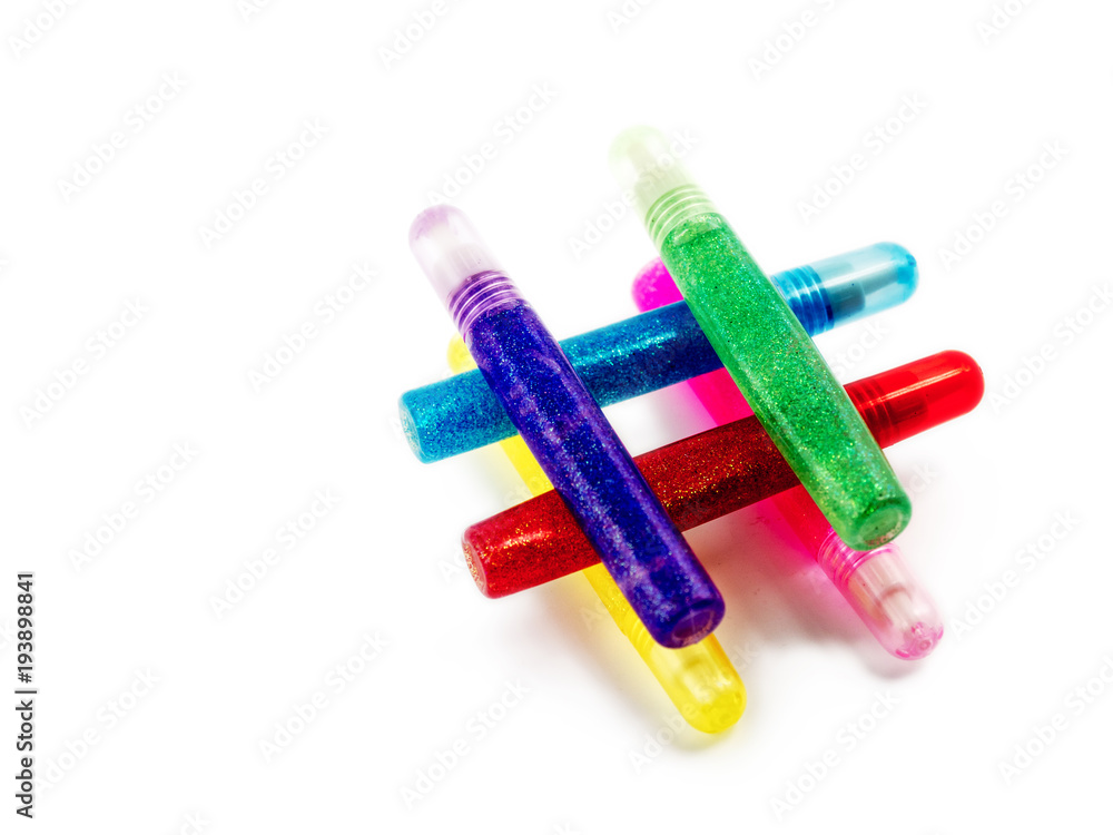 Set of markers isolated on white background Set of markers isolated on white background