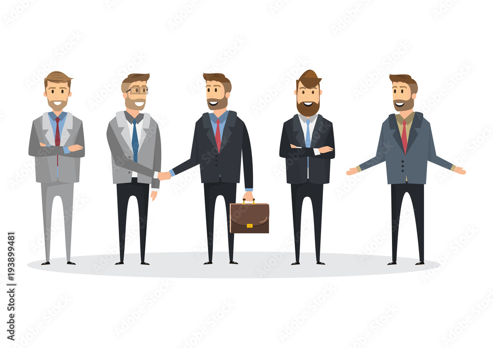 Business People teamwork ,Vector illustration in flat style Business People teamwork ,Vector illustration in flat style