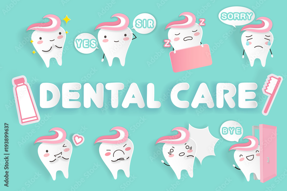 tooth with dental care tooth with dental care