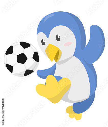 サッカーを楽しむペンギン