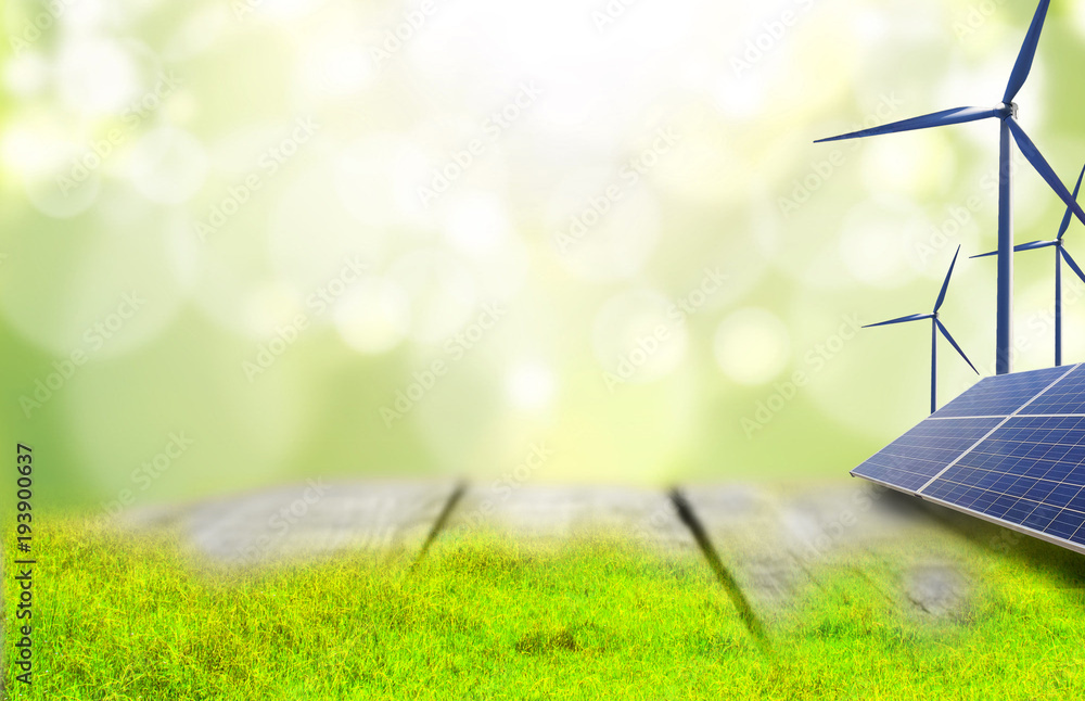 Obraz premium New energy and energy-saving light bulbs such as solar energy and wind energy