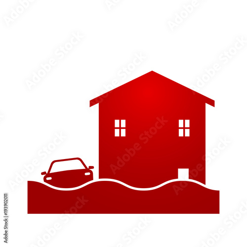 flash flood icon logo