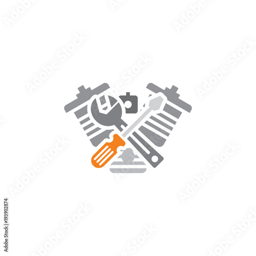 Repair Engine Logo Icon Design