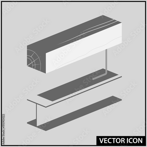 vector icon of the interior element in the loft style