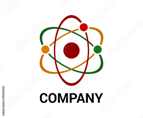 atom logo design concept