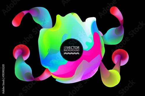 Abstract digital hologram style geometric trendy background. With place for your message. Business or tech presentation, cover template