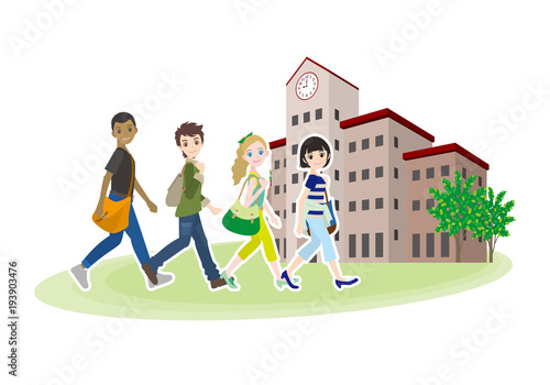 大学の友達のイラスト