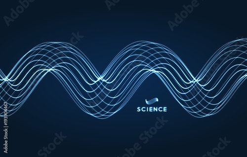 Spiral. Connection Structure. Abstract grid design. 3d vector Illustration for science, technology.