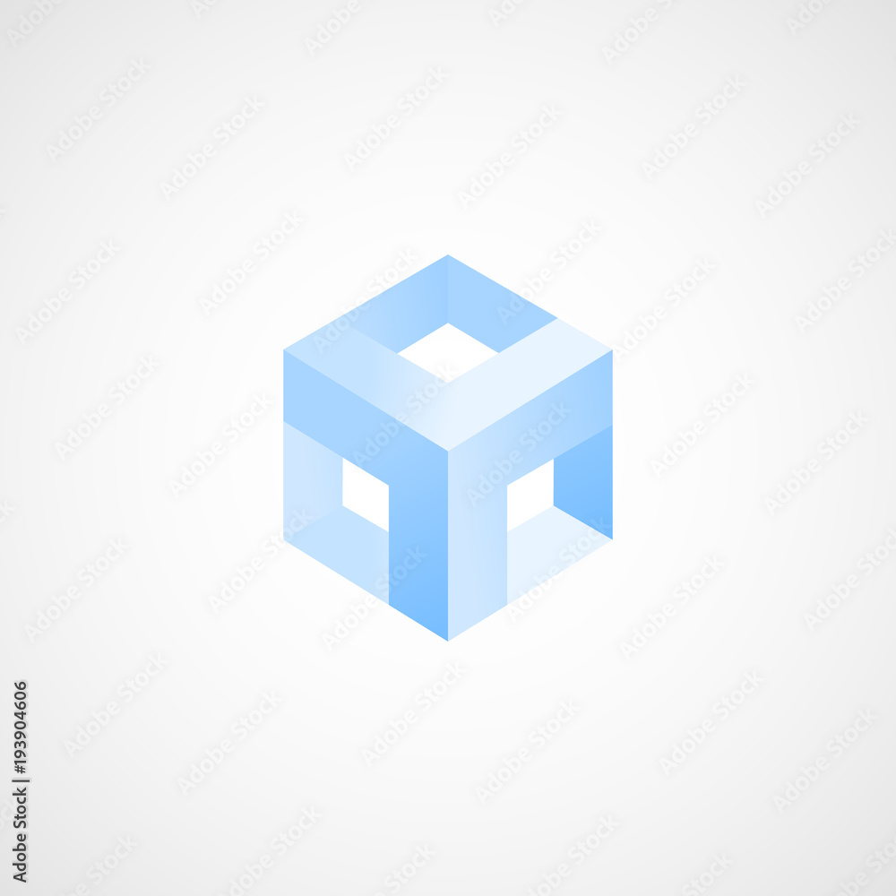 Cube icon vector