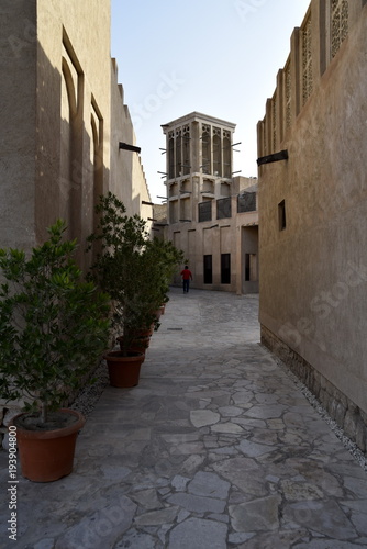 Fototapeta Naklejka Na Ścianę i Meble -  Al Fahidi Historical and Dubai Old Souq Neighbourhood, Dubai, United Arab Emirates