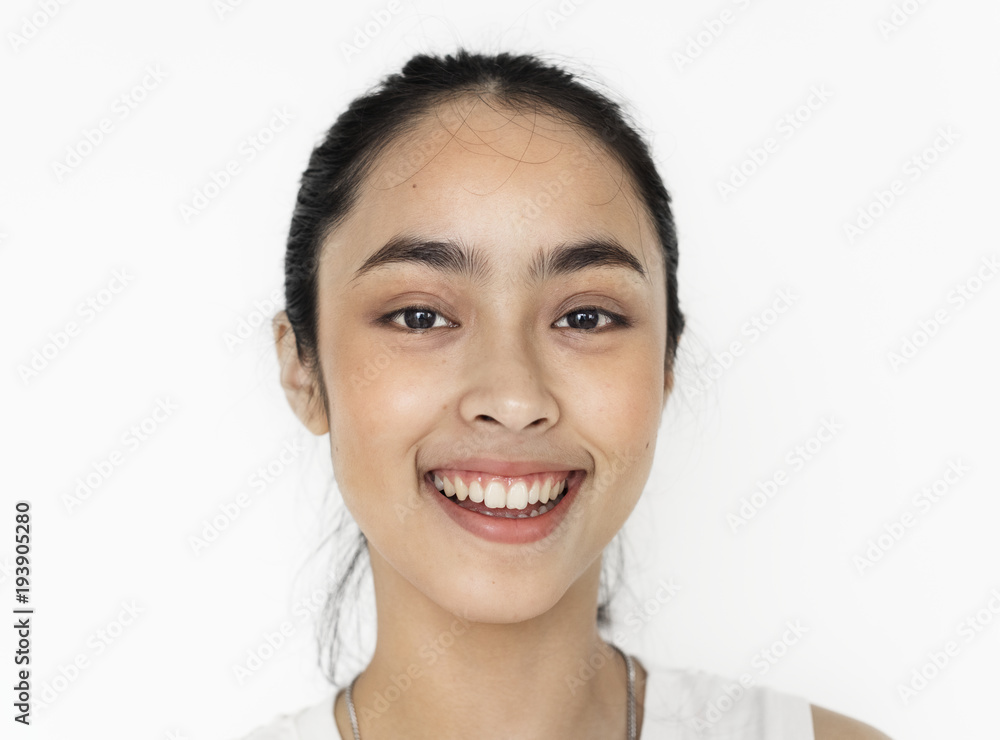 Young Asian girl portrait isolated Young Asian girl portrait isolated