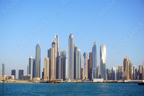 Dubai city, Dubai Marina, business centre, skyscrapers