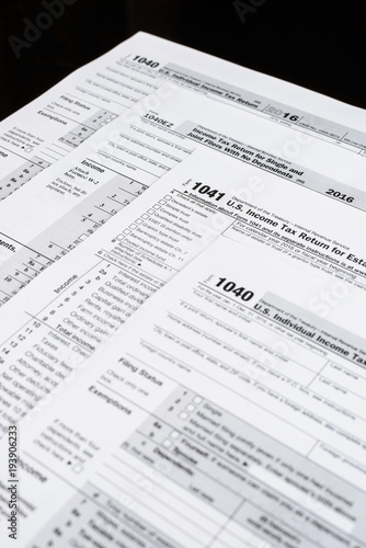 Wallpaper Mural Form 1040 Individual Income Tax return form. United States Tax forms 2016/2017. American blank tax forms. Tax time. Torontodigital.ca