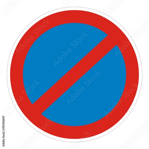 Traffic sign, no stopping and parking, vector icon Free Download Traffic sign, no stopping and parking, vector icon - GFXLoad