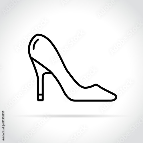 high heels icon on white background