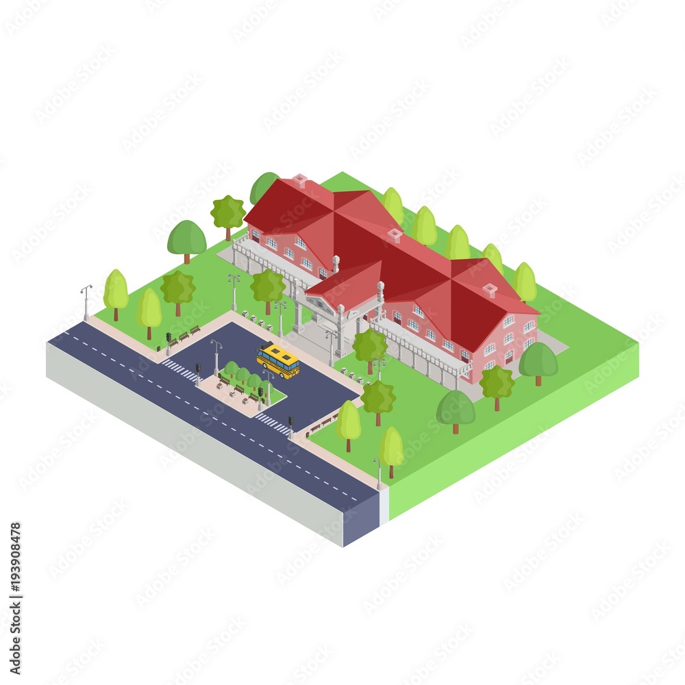 isometric icon of a big old school isometric icon of a big old school