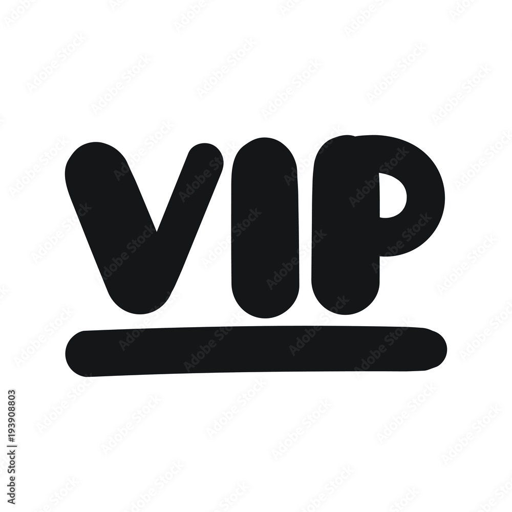 Vip or very important person. Vector icon, badge illustration on white background. Vip or very important person. Vector icon, badge illustration on white background.