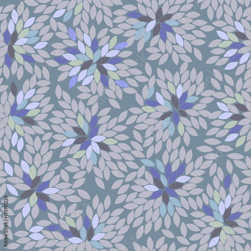 blue flowers, seamless pattern, vector