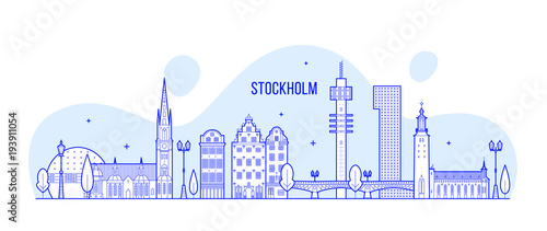 Photography Stockholm skyline Sweden vector city buildings