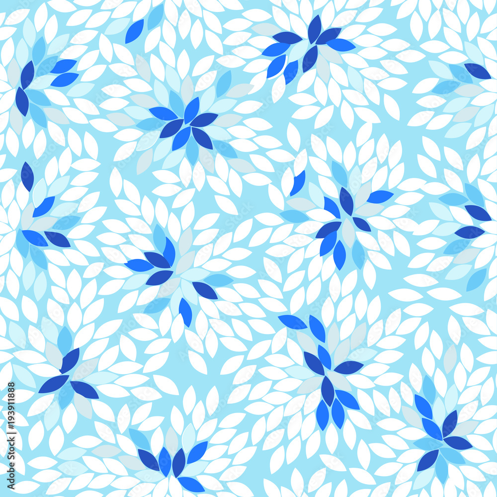 blue flowers, seamless pattern2