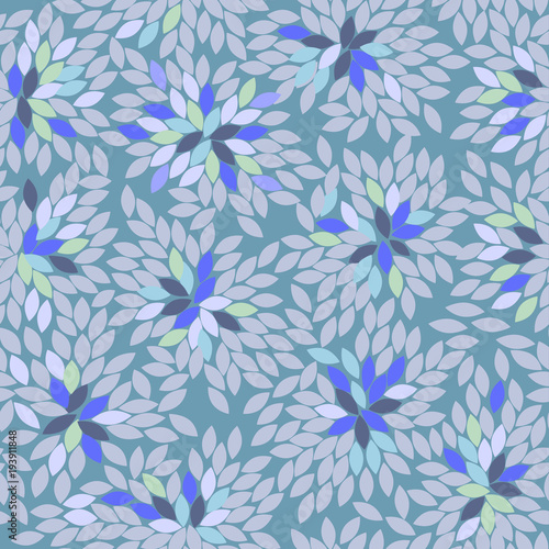 blue flowers, seamless pattern