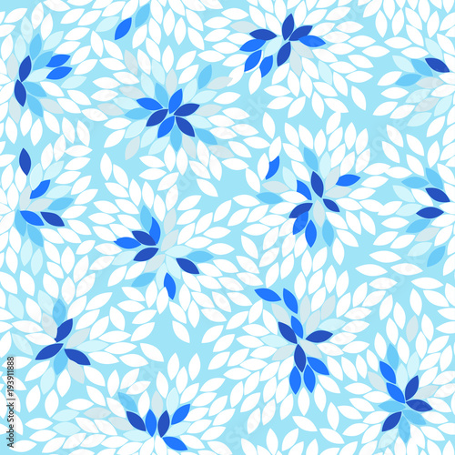 blue flowers, seamless pattern2