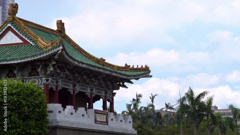 4K The East Gate of Taipei in Taiwan at day with clouds. Jingfu Gate Historical site-Dan 4K The East Gate of Taipei in Taiwan at day with clouds. Jingfu Gate Historical site-Dan