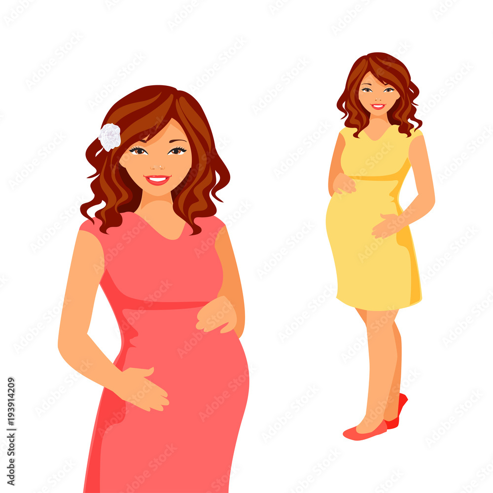 Pregnant woman vector