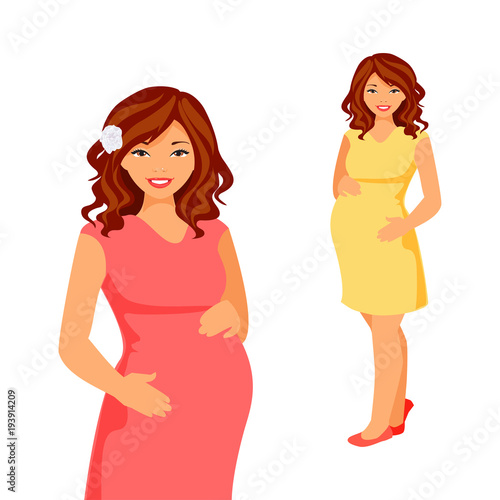 Pregnant woman vector