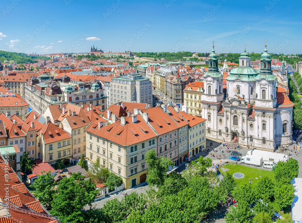 View from Old Town City Hall to north west, Prague