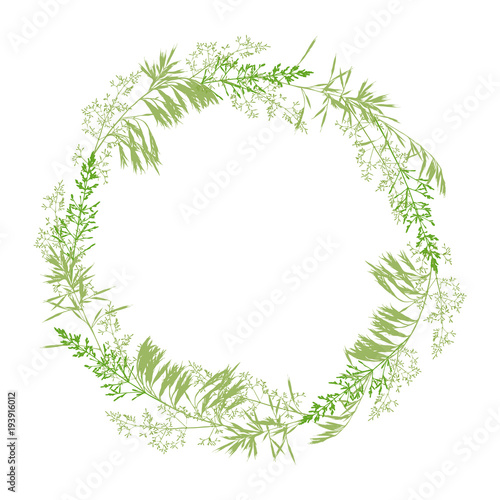 Floral wreath isolated on white