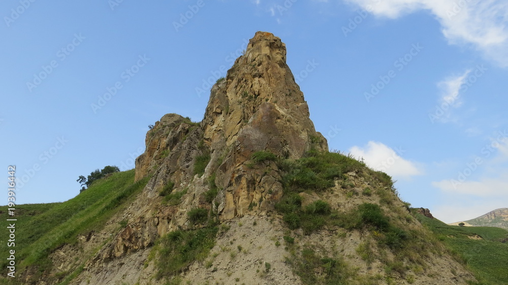 The Landscape Of The Main Caucasian Ridge. Russia. Karachay-Cherkess Republic. The Landscape Of The Main Caucasian Ridge. Russia. Karachay-Cherkess Republic.