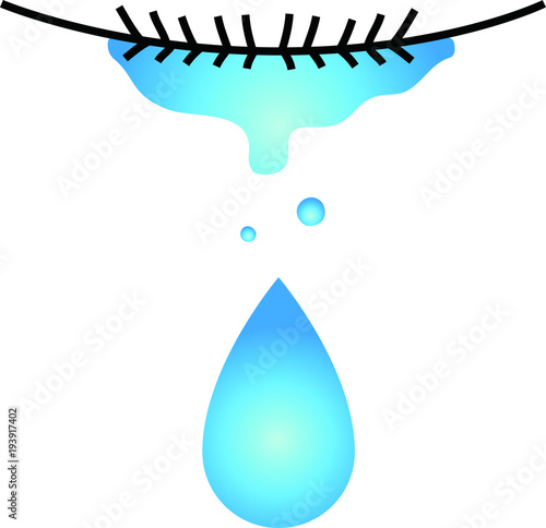 A Tearing Closed eye