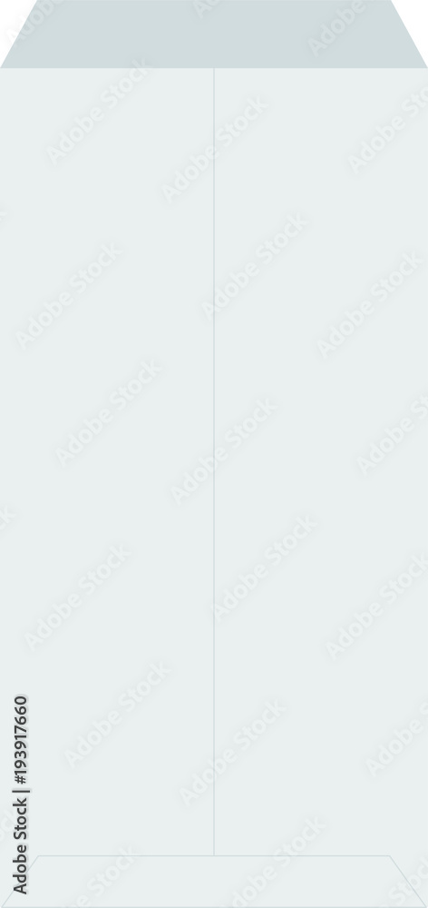 Open white envelope Back side. Open white envelope Back side.
