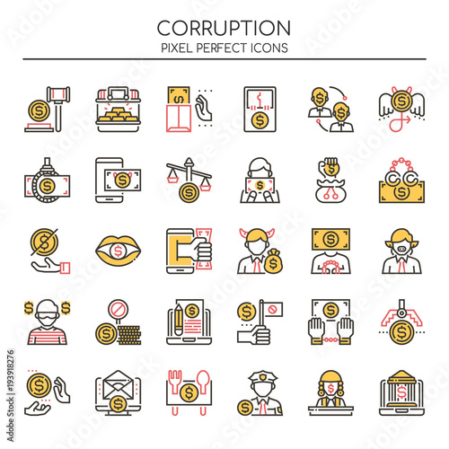 Corruption Elements , Thin Line and Pixel Perfect Icons.