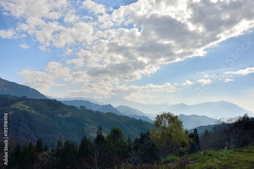 Mountains and clouds in the Hsinchu,Taiwan.