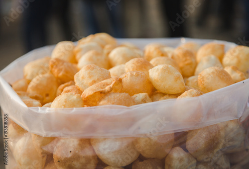 Pani puri,also known as golgappa and puchka is a famous snack food all over india. photo