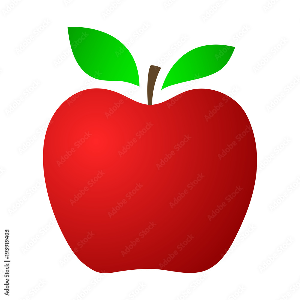 Red Apple on a white background Red Apple on a white background