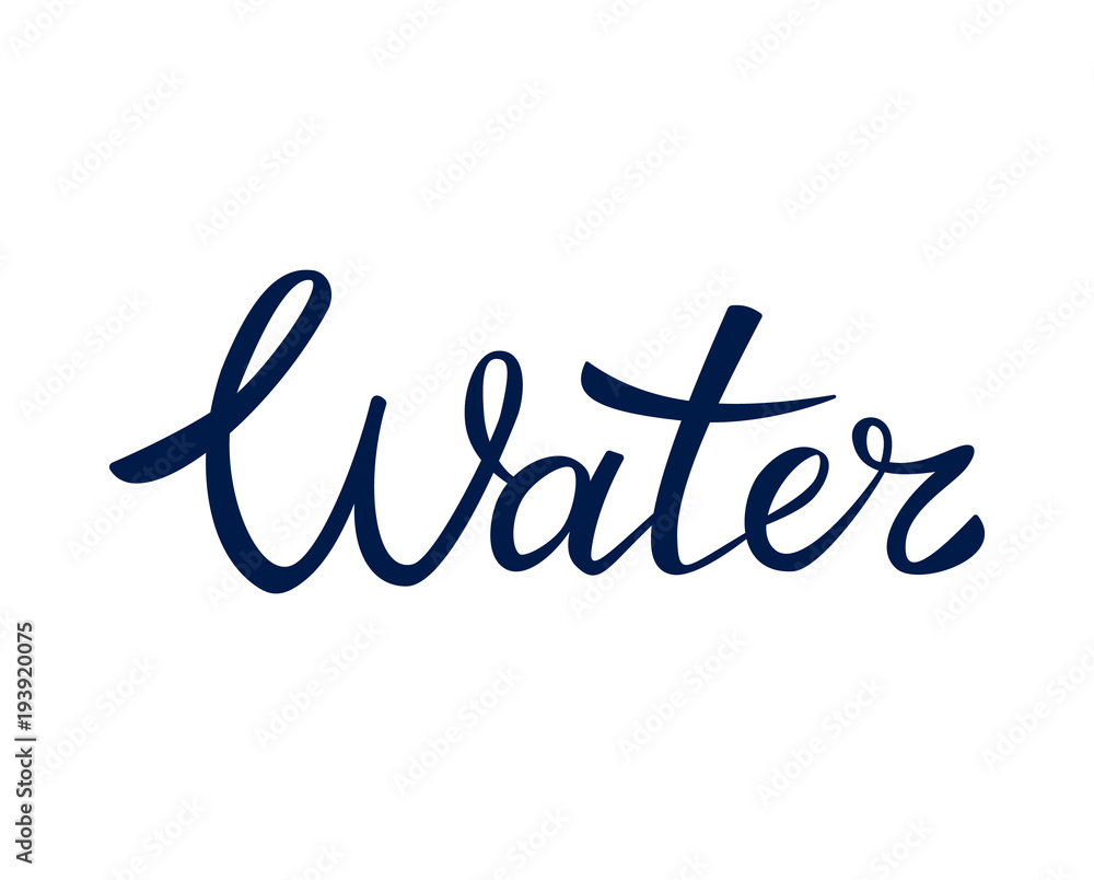 Water handwritten lettering.