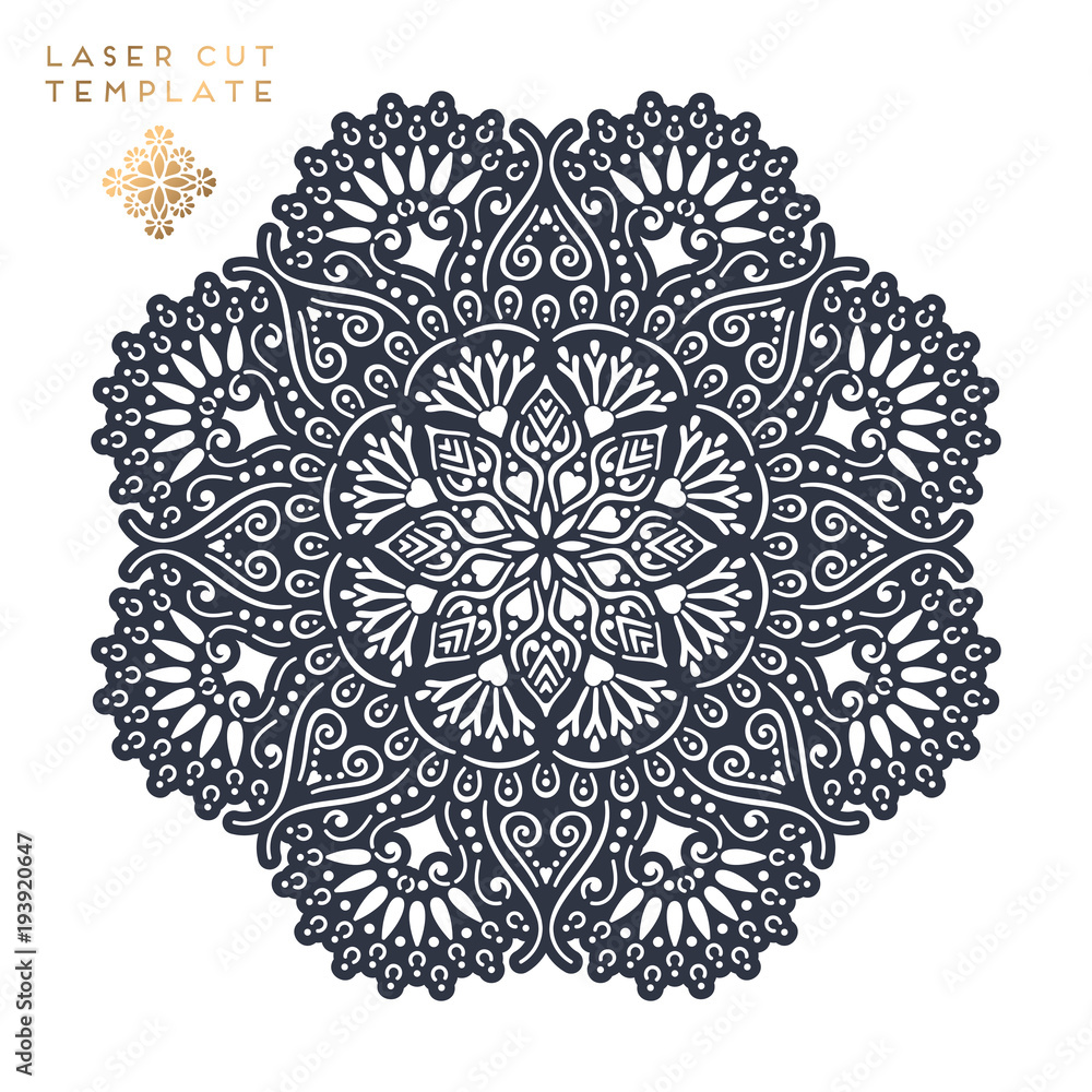 Vector wedding card laser cut template Vector wedding card laser cut template