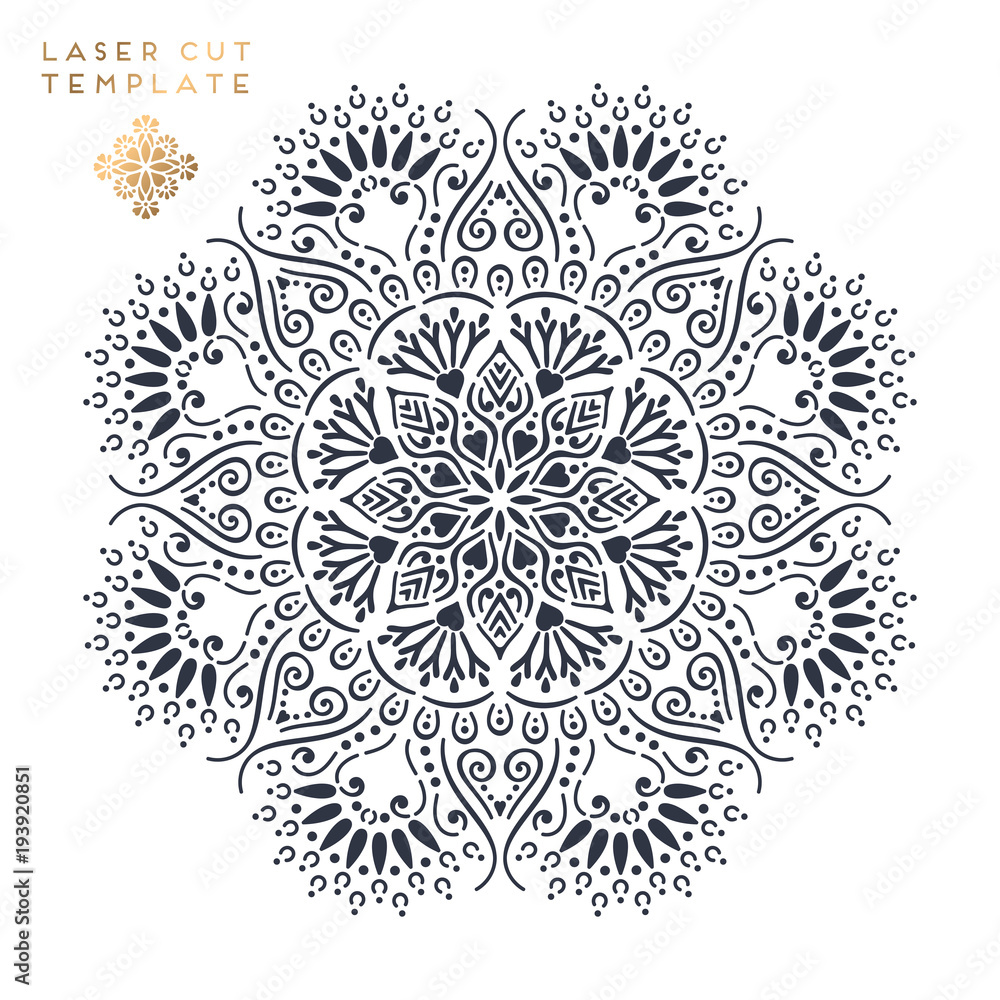 Vector wedding card laser cut template Vector wedding card laser cut template